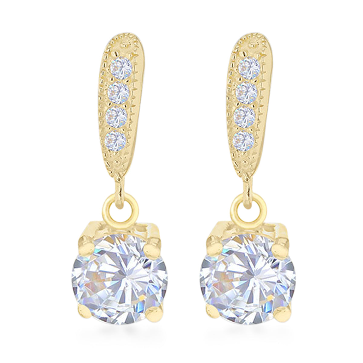 CLOSE OUT DEAL Zirkonia Ohrringe, 925 Silber vergoldet