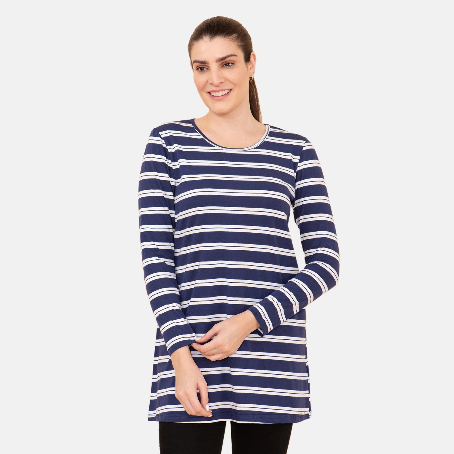 TAMSY - Damen Bluse, Größe 38, Blau