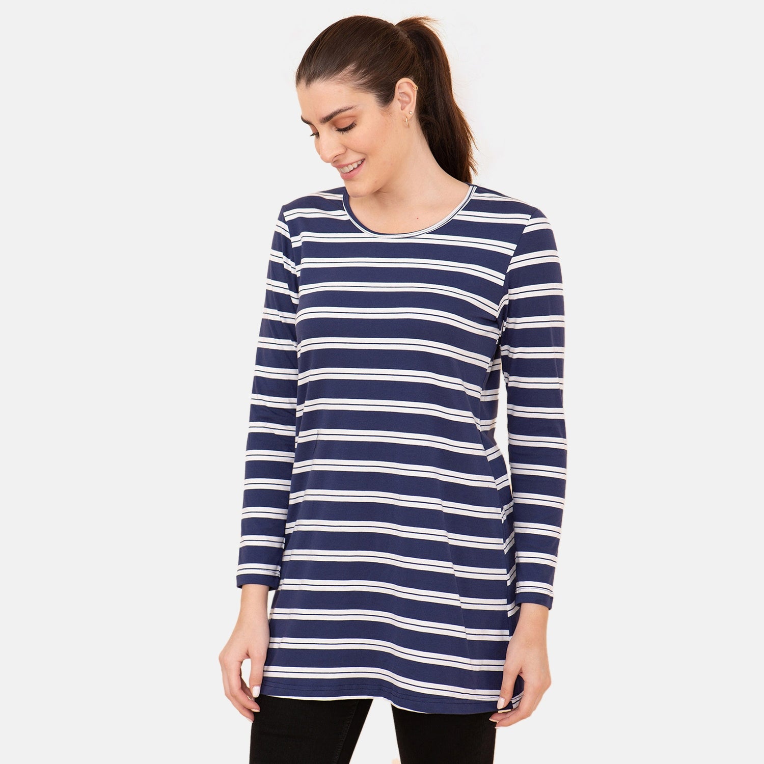 TAMSY - Damen Bluse, Größe 40, Blau