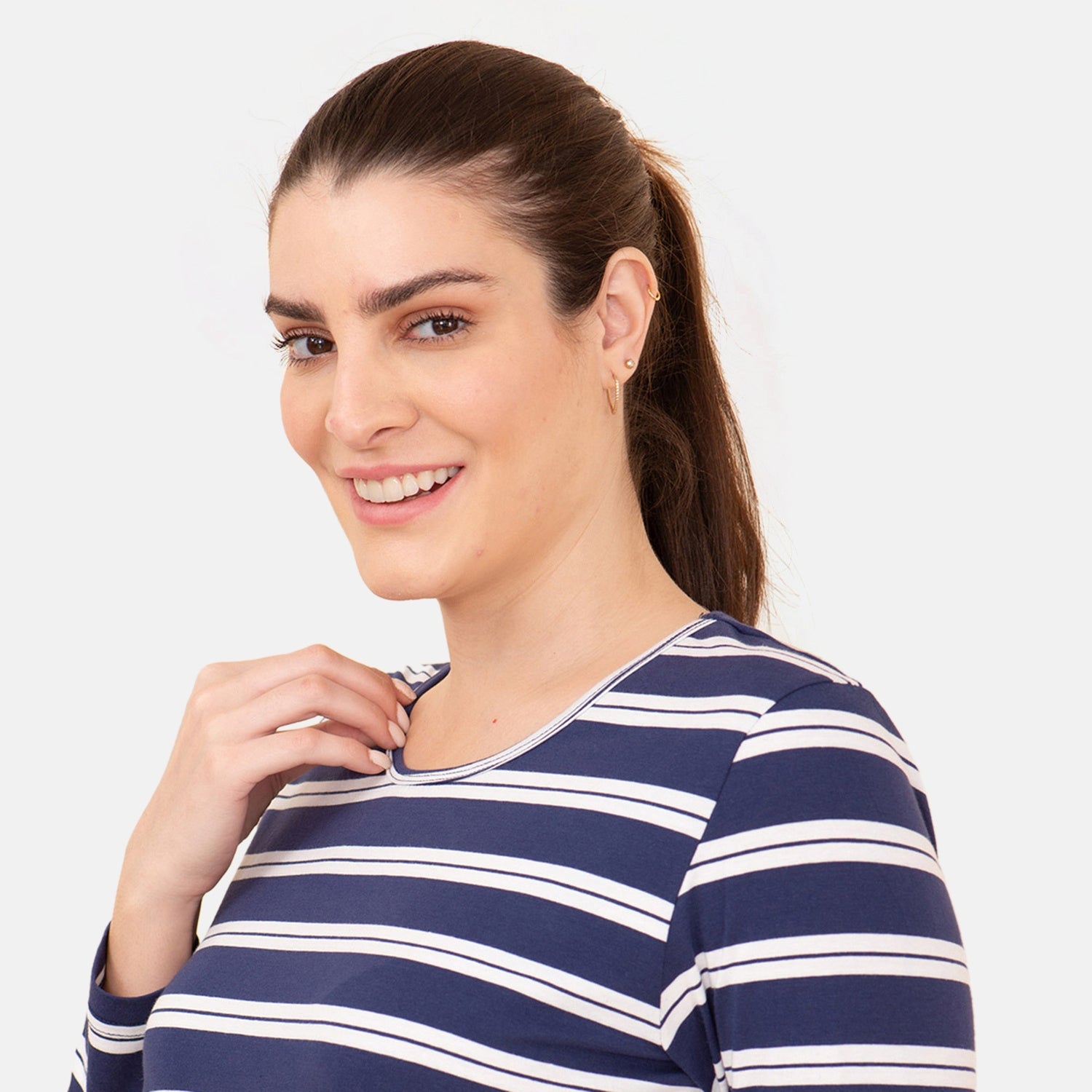 TAMSY - Damen Bluse, Größe 40, Blau