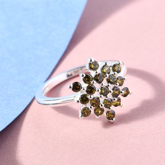 LUSTRO STELLA peridot Zirkonia Ring 925 Silber (Größe 20.00) ca. 1,29 ct