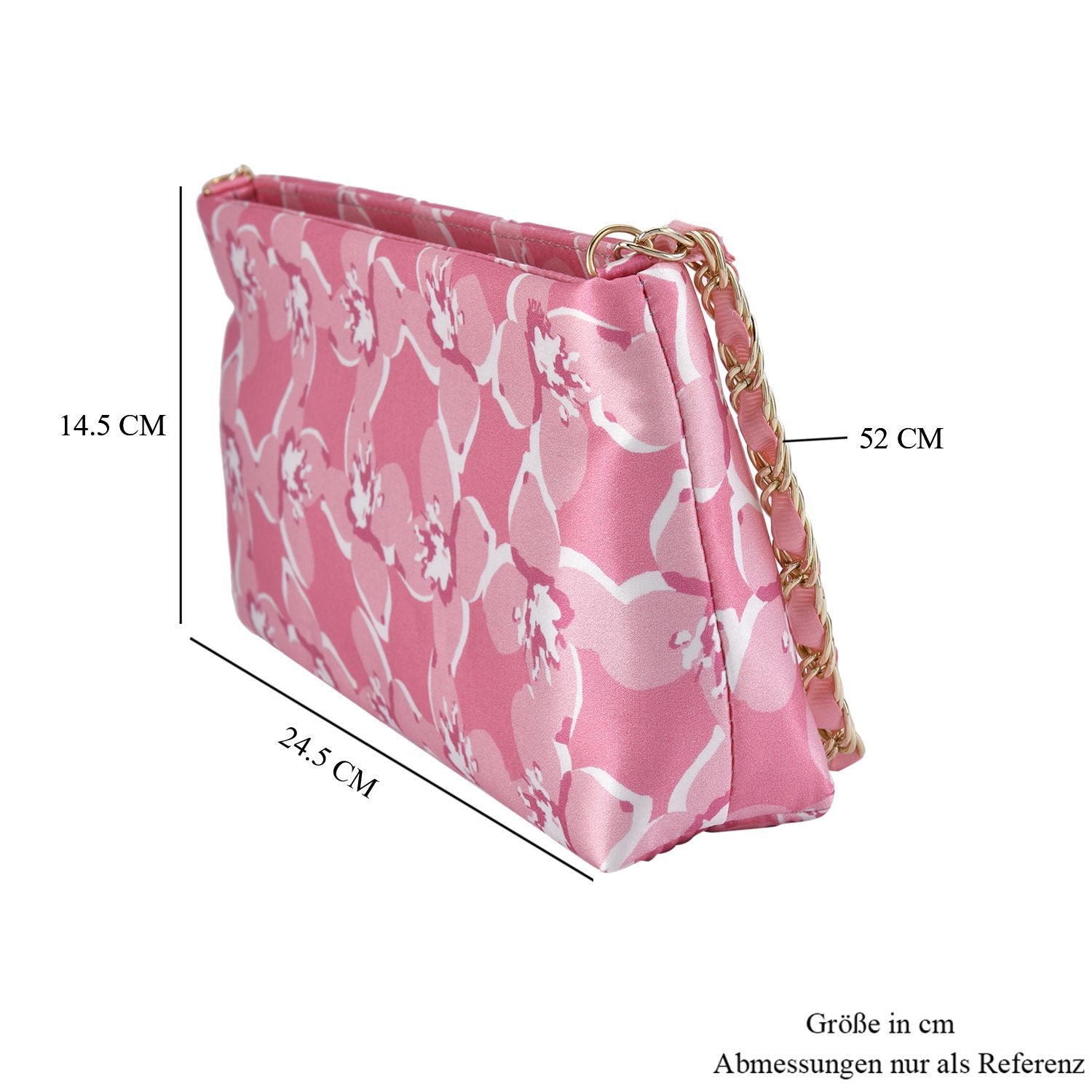 Luxury Edition: Seidenbrokat Handtasche mit Satin Geschenbox, RFID, Rosa