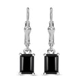Schwarze Spinell Ohrringe, 925 Silber ca. 1,58 ct