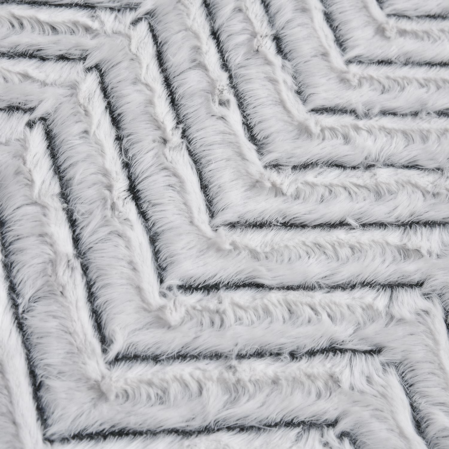 Doppelschichtige Kunstfell Sherpadecke, 150x200cm weiß