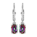Nordlicht Mystik Topas Ohrringe, 925 Silber platiniert ca. 1.90 ct