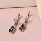 Nordlicht Mystik Topas Ohrringe, 925 Silber platiniert ca. 1.90 ct
