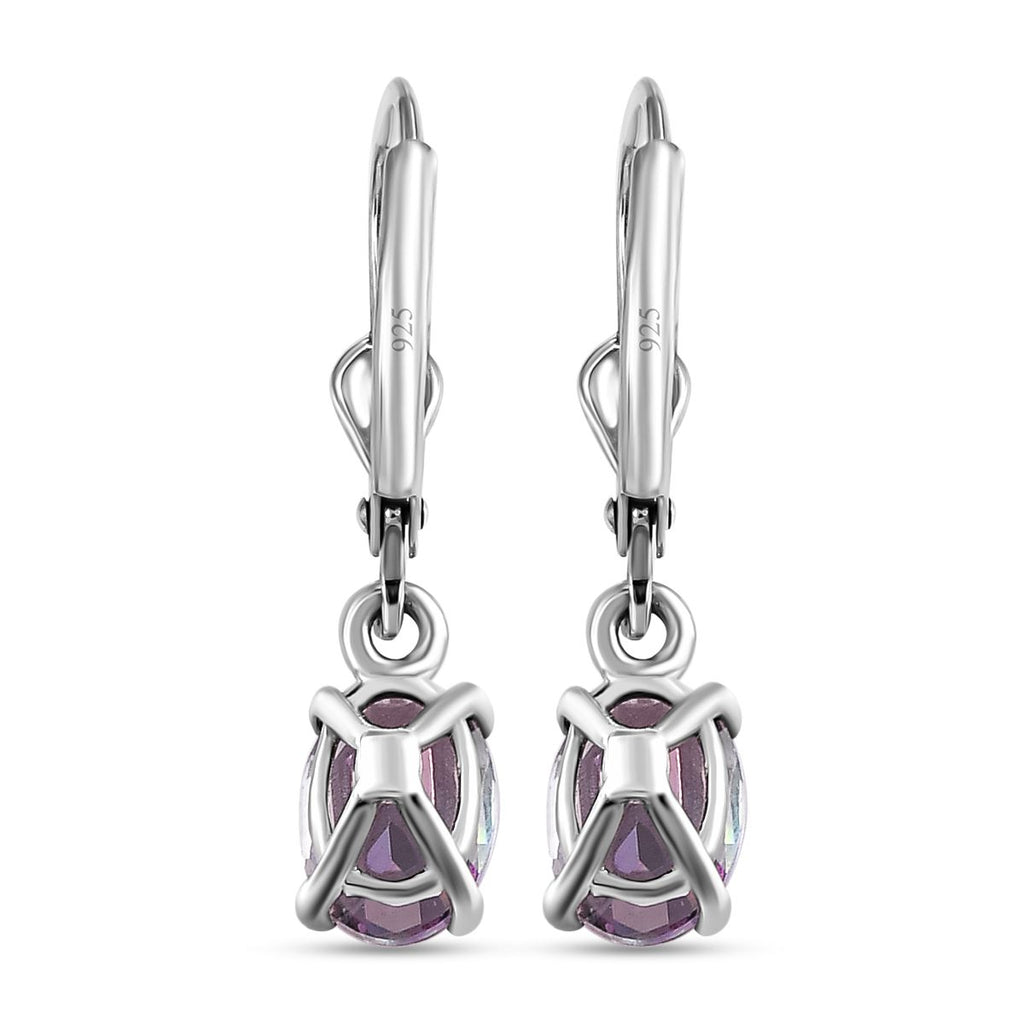 Nordlicht Mystik Topas Ohrringe, 925 Silber platiniert ca. 1.90 ct