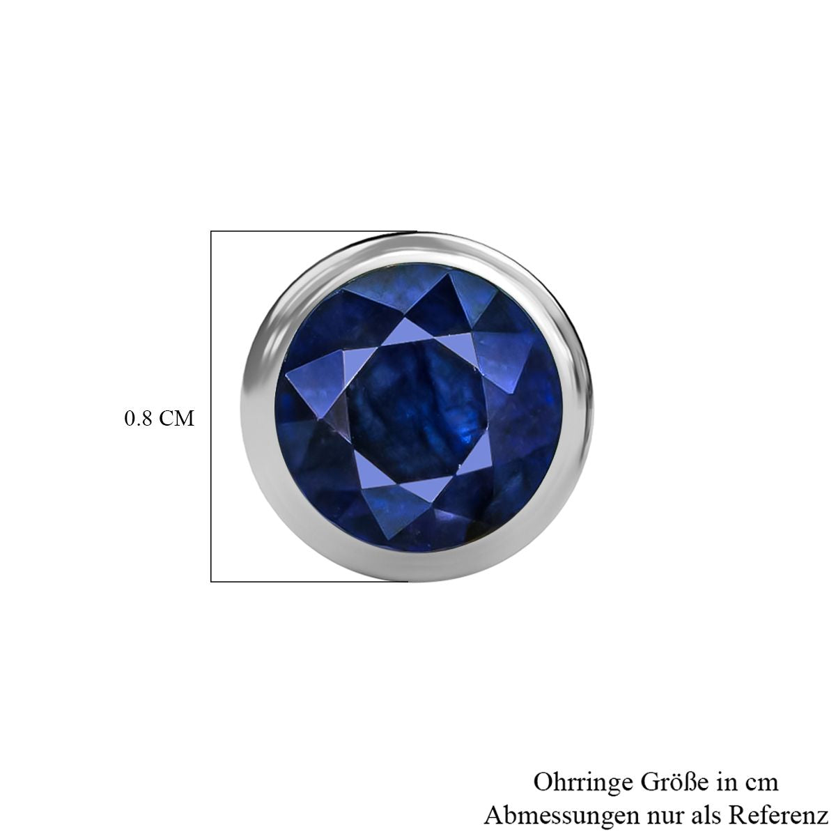 Masoala Saphir-Ohrringe, (Fissure gefüllt), 925 Silber platiniert ca. 1.51 ct