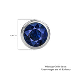 Masoala Saphir-Ohrringe, (Fissure gefüllt), 925 Silber platiniert ca. 1.51 ct