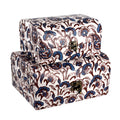 2er-Set Damask Bedruckte Schatztruhe, Blumen