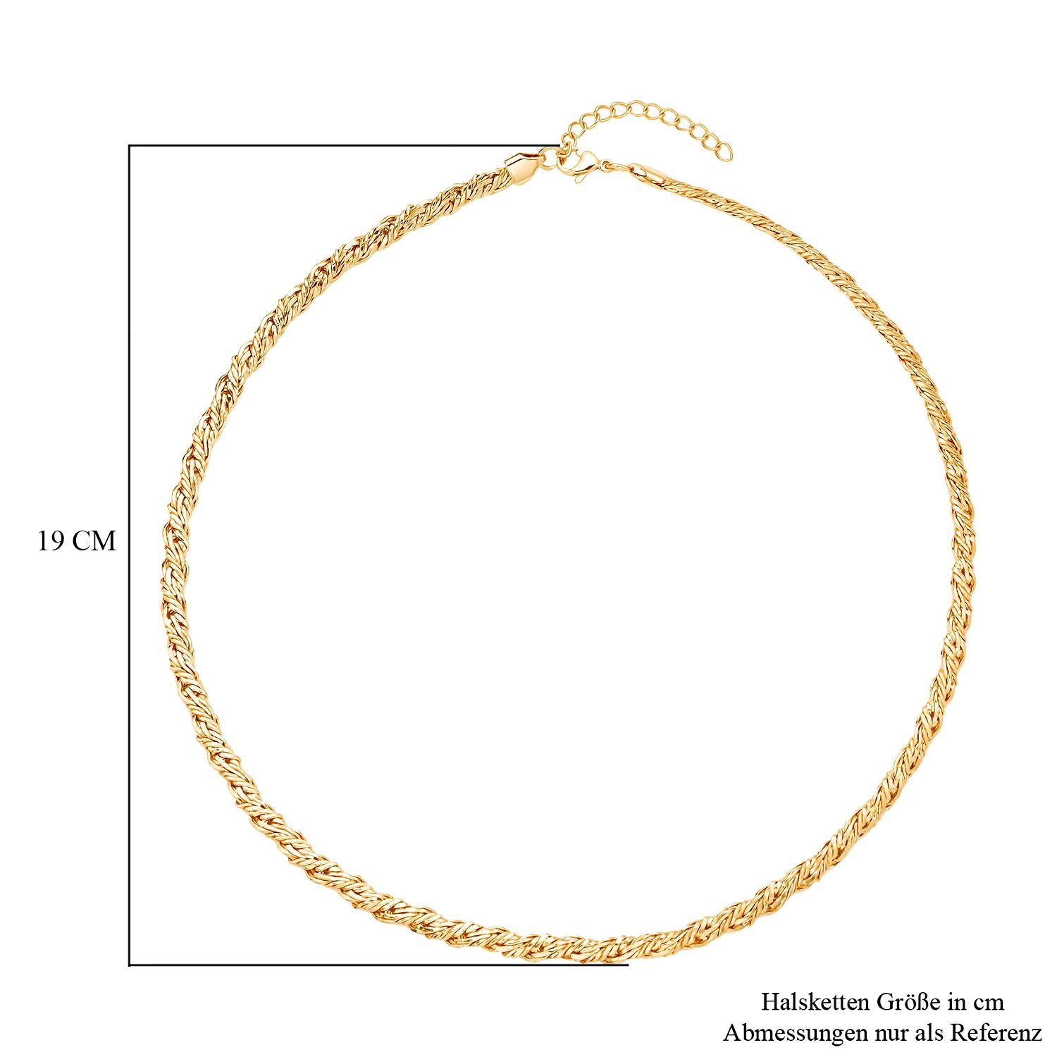 Vergoldete Halskette, ca. 56 cm, 316L Edelstahl ca. 31,20g