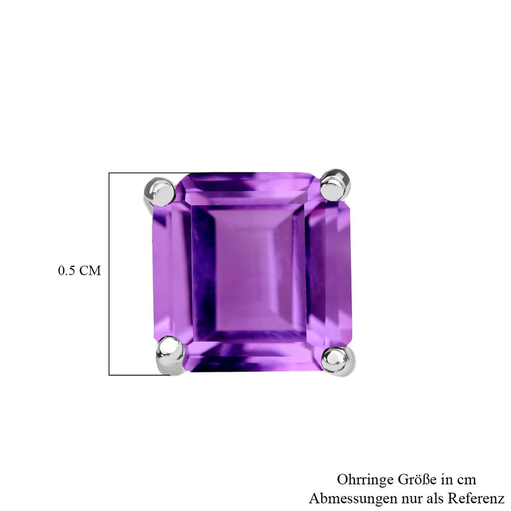 Afrikanische Amethyst Ohrringe, 925 Silber platiniert ca. 1.17 ct