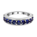 Masoala Saphir (Fissure gefüllt) Ring, 925 Silber platiniert (Größe 17.00) ca. 1.67 ct