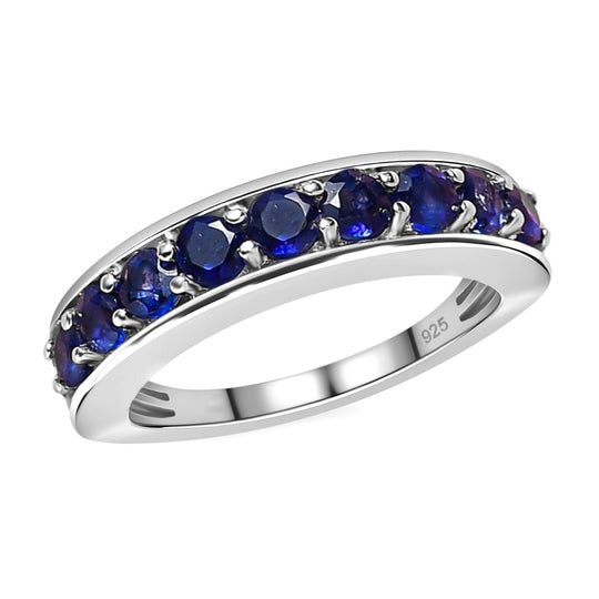 Masoala Saphir (Fissure gefüllt) Ring, 925 Silber platiniert ca. 1.67 ct