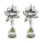 Natürliche Peridot-Ohrringe, 925 Silber platiniert ca. 3,08 ct