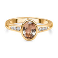 AAA Turkizit und weißer Zirkon Ring, 925 Silber Gelbgold Vermeil (Größe 21.00) ca. 1.67 ct