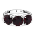 Granat-Kristall Ring, 925 Silber (Größe 16.00)