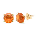 LUXORO Premium Crimson Feueropal Ohrringe, 585 Gold ca. 1.19 ct