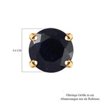 AA Masoala Saphir Ohrringe, (Fissure gefüllt), 585 Gold ca. 2.73 ct