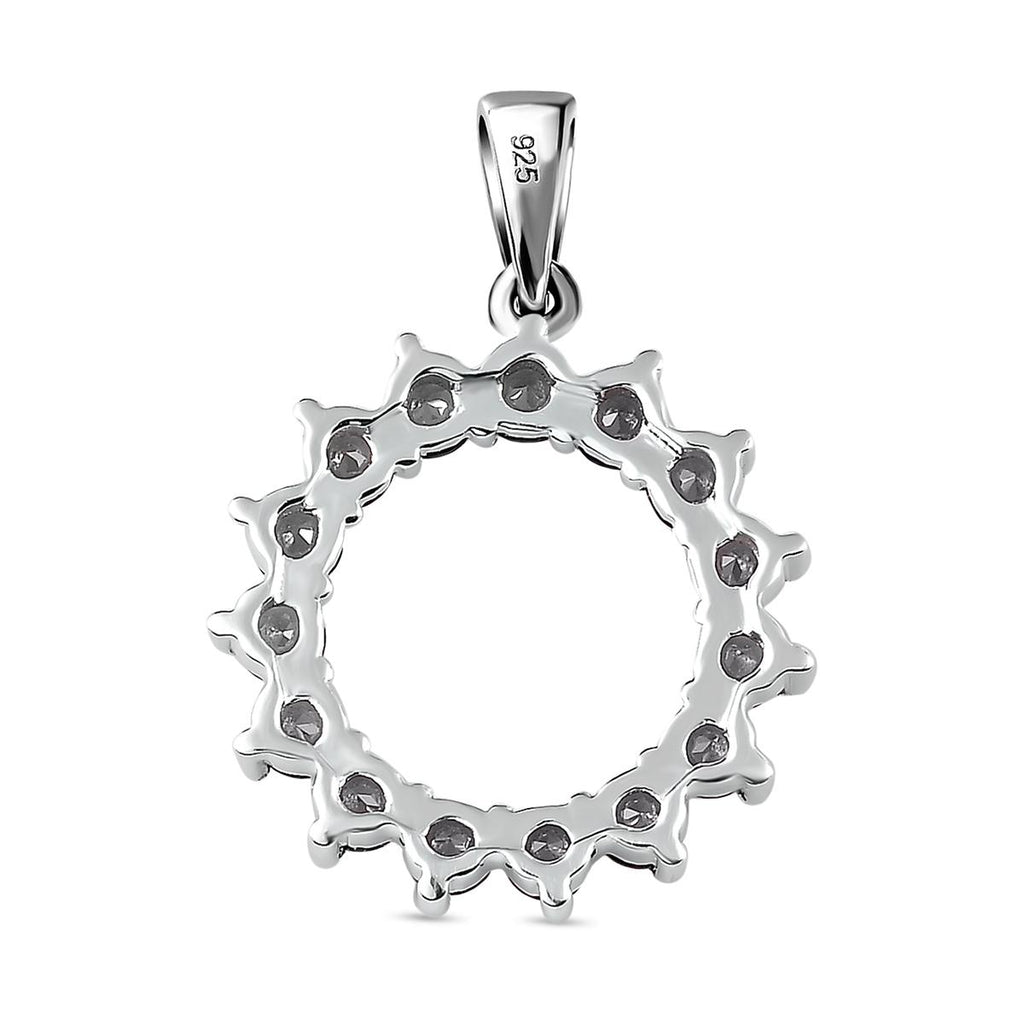 Schwarzer Spinell Anhänger 925 Silber ca. 1.47 ct