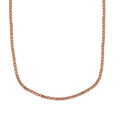 Champagner Zirkonia Halskette ca. 45 cm Messing Standard