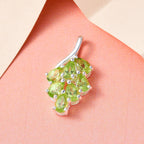 Natürlicher Peridot-Anhänger, 925 Silber ca. 1,74 ct