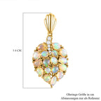 Natürliche, äthiopische Welo Opal Ohrringe, 925 Silber Gelbgold Vermeil ca. 3,90 ct