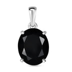 Schwarzer Spinell Anhänger, 925 Silber ca. 6,23 ct