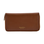 Sencillez: Dokumenten-Etui aus 100% echtem Leder mit RFID Schutz, 21x11x2cm, Braun