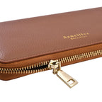 Sencillez: Dokumenten-Etui aus 100% echtem Leder mit RFID Schutz, 21x11x2cm, Braun