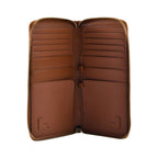 Sencillez: Dokumenten-Etui aus 100% echtem Leder mit RFID Schutz, 21x11x2cm, Braun