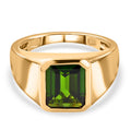 Natürlicher Chromdiopsid-Ring, 925 Silber Gelbgold Vermeil (Größe 17.00) ca. 3,26 ct