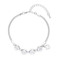 Weißes Zirkonia Armband ca. 17.5+5 cm Reines Messing ca. 5.00 ct