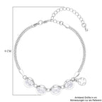 Weißes Zirkonia Armband ca. 17.5+5 cm Reines Messing ca. 5.00 ct