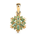 Merelani Mint-Granat Anhänger, 925 Silber Gelbgold Vermeil ca. 0.82 ct