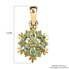 Merelani Mint-Granat Anhänger, 925 Silber Gelbgold Vermeil ca. 0.82 ct