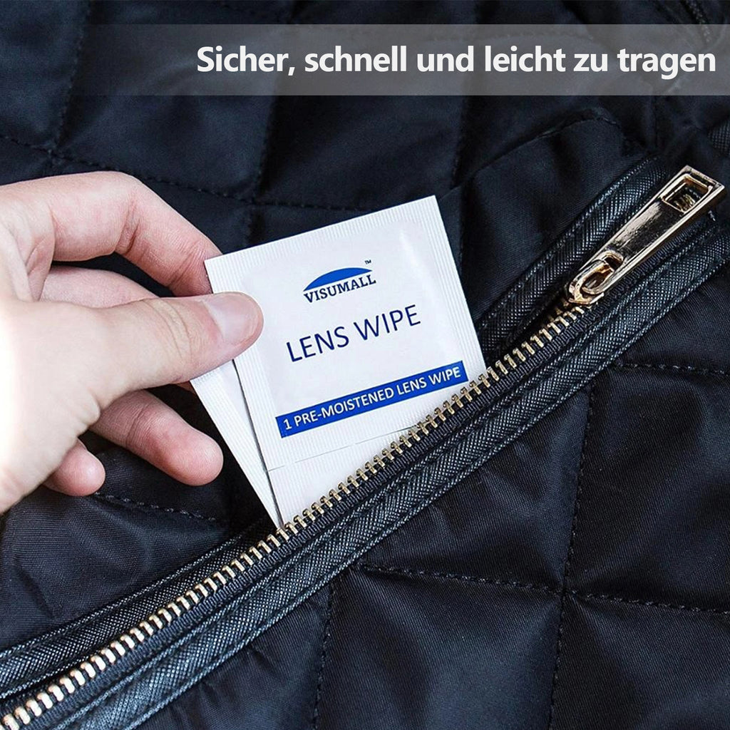 200er Set - Papier Mikrofaser Linsentücher für Brillen und Glass