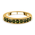 Natürlicher Chrom Turmalin Ring, 925 Silber Gelbgold Vermeil (Größe 20.00) ca. 0.57 ct