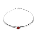 EverTrue schlichte Solitär-Edelstein-Halskette in Silberton - 24,50 ct.