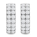 Weiße Kristall Ohrringe, 316L Edelstahl 10.00 ct