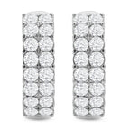 Weiße Kristall Ohrringe, 316L Edelstahl 10.00 ct
