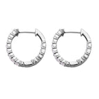 Weiße Kristall Ohrringe, 316L Edelstahl 10.00 ct