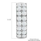 Weiße Kristall Ohrringe, 316L Edelstahl 10.00 ct