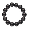 Natürliches Shungit (11-13 mm) flexibles Armband, 18-20 cm, ca. 200.00 ct
