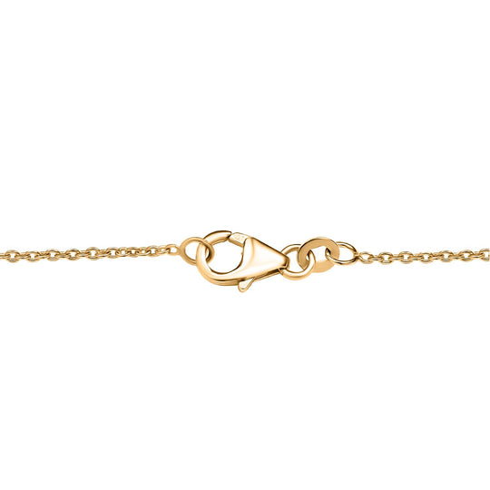 Natürliche Chrom Turmalin Halskette, ca. 45 cm, 925 Silber Gelbgold Vermeil ca. 3.74 ct