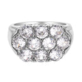Weißer Zirkonia Ring, reiner Edelstahl (Größe 16.00)
