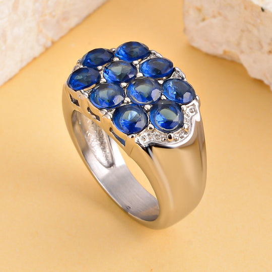Lila Zirkonia Ring, 316L Edelstahl ca. 2.00 ct