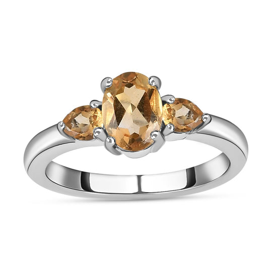 Citrin Ring, Edelstahl ca. 1,12 ct