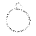 Figaro-Armband, ca. 19 cm, 316L Edelstahl