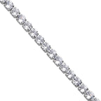 Weiße Zirkonia Halskette, ca. 38 cm, Edelstahl